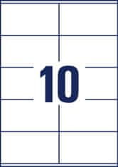 Avery Zweckform bele samolepilne papirne etikete europe100 ELA022, 105 x 57 mm, A4, 1000 etiket/zavitek