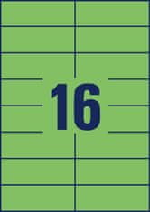 Avery Zweckform etikete 3454, 105 x 37 mm, zelene, 1600 etiket/zavitek