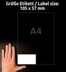 Avery Zweckform univerzalne etikete 3425, 105 x 57 mm, Ultragrip, 1000 etiket/zavitek, A4, za tiskanje
