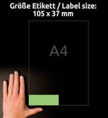 Avery Zweckform etikete 3454, 105 x 37 mm, zelene, 1600 etiket/zavitek