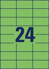 Avery Zweckform etikete 3450, 70 x 37 mm, zelene, 2400 etiket/zavitek
