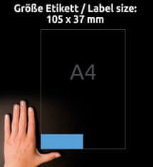 Avery Zweckform etikete 3453, 105 x 37 mm, modre, 1600 etiket/zavitek, A4, za tiskanje