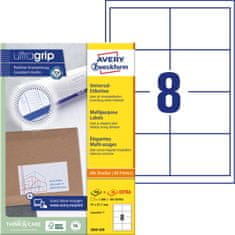 Avery Zweckform univerzalne etikete 3660-200, 97 x 67.7 mm, Ultragrip, 1600 + 160 brezplačnih etiket/zavitek, A4, za tiskanje
