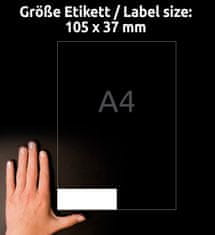 Avery Zweckform univerzalne etikete 3484, 105 x 37 mm, Ultragrip, 1600 etiket/zavitek, A4, za tiskanje