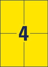 Avery Zweckform etikete 3459, 105 x 148 mm, rumene, 400 etiket/zavitek, A4, za tiskanje