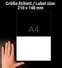 Avery Zweckform univerzalne etikete 6176, 210 x 148 mm, Ultragrip, 50 + 10 brezplačnih etiket/zavitek, A4, za tiskanje