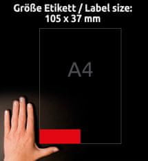 Avery Zweckform etikete 3452, 105 x 37 mm, rdeče, 1600 etiket/zavitek
