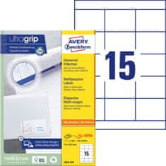 Avery Zweckform univerzalne etikete 3669-200, 70 x 50.8 mm, Ultragrip, 3000 + 300 brezplačnih etiket/zavitek, A4, za tiskanje