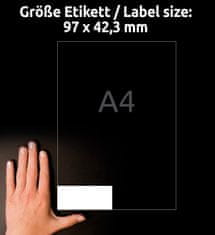 Avery Zweckform univerzalne etikete 3659-200, 97 x 42.3 mm, Ultragrip, 2400 + 240 brezplačnih etiket/zavitek