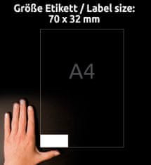 Avery Zweckform univerzalne etikete 3479, 70 x 32 mm, Ultragrip, 2700 etiket/zavitek, A4, za tiskanje