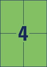 Avery Zweckform etikete 3458, 105 x 148 mm, zelene, 400 etiket/zavitek, A4, za tiskanje
