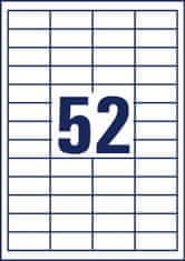 Avery Zweckform univerzalne etikete 3650, 48 x 21 mm, Ultragrip, 5200 etiket/zavitek, A4, za tiskanje