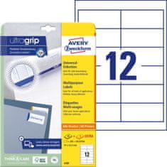 Avery Zweckform univerzalne etikete 4781, 97 x42.3 mm, Ultragrip, 300 + 60 brezplačnih etiket/zavitek, A4, za tiskanje