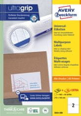 Avery Zweckform univerzalne etikete 3655-200, 210 x 148 mm, Ultragrip, 400 + 40 brezplačnih etiket/zavitek, A4, za tiskanje