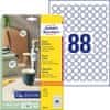 okrogle etikete 6222-10, premer 20 mm, 880 etiket/zavitek, A4, za tiskanje