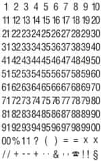 Avery Zweckform nalepke s črnimi številkami 3721, 6.5 mm, 250 nalepk