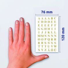 Avery Zweckform nalepke z zlatimi črkami 3727, 7.5 mm, 120 nalepk