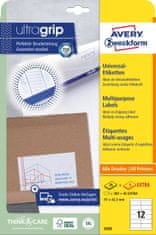 Avery Zweckform univerzalne etikete 4781, 97 x42.3 mm, Ultragrip, 300 + 60 brezplačnih etiket/zavitek, A4, za tiskanje