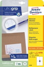 Avery Zweckform univerzalne etikete 6120, 105 x 148 mm, Ultragrip, 100 + 20 brezplačnih etiket/zavitek, A4, za tiskanje