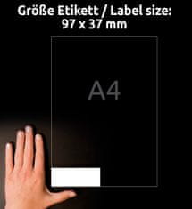 Avery Zweckform univerzalne etikete 3678, 97 x 37 mm, Ultragrip, 1400 etiket/zavitek, A4, za tiskanje