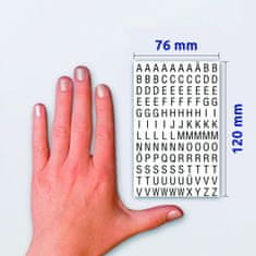 Avery Zweckform nalepke s črnimi črkami 3720, 6.5 mm, 240 nalepk