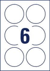 Avery Zweckform okrogle etikete 6229-10, premer 80 mm, 60 etiket/zavitek, A4, za tiskanje
