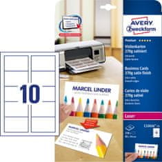 Avery Zweckform predloge za vizitke C32026-25, 85 x 54 mm, 270 g, obojestranski tisk