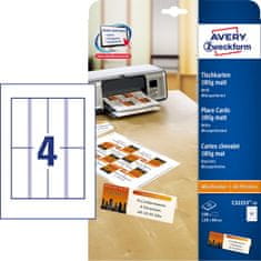 Avery Zweckform predloge za namizne kartice C32253-25, 110 x 40 mm, 185 g