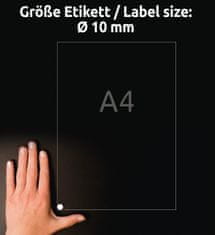 Avery Zweckform okrogle etikete L6019REV-25, premer 10 mm, odstranljive, 7875 etiket/zavitek, A4, za tiskanje