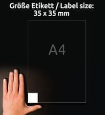Avery Zweckform kvadratne etikete 6251REV-10, 35 x 35 mm, odstranljive, 350 etiket/zavitek