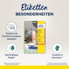 Avery Zweckform kvadratne etikete L7121-25, 45 x 45 mm, 500 etiket/zavitek, A4, za tiskanje