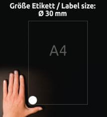 Avery Zweckform okrogle etikete 6223REV-10, premer 30 mm, odstranljive, 480 etiket/zavitek