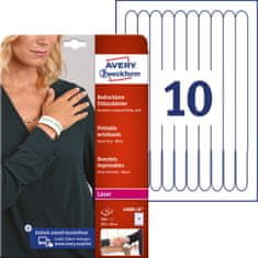 Avery Zweckform zapestnice za imena L4000-10, 265 x 18 mm, 100 zapestnic/zavitek