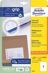Avery Zweckform univerzalne etikete 6119, 210 x 297 mm, Ultragrip, 25 + 5 brezplačnih etiket/zavitek, A4, za tiskanje