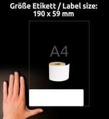 Avery Zweckform etikete na kolutu AS0722480, 59 x 190 mm, 110 etiket/kolutu, za Dymo tiskalnike