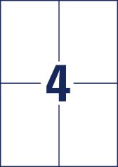 Avery Zweckform izjemno odporne etikete B3483-50, 105 x 148 mm, bele polietilenske etikete, A4, za tiskanje