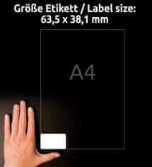 Avery Zweckform etikete 7160-10, 63.5 x 38.1 mm, bele, 210 etiket/zavitek