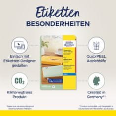 Avery Zweckform transparentne mat etikete J4720-25, 45.7 x 21.2 mm, A4, prozorne