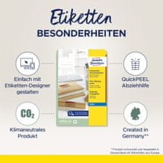 Avery Zweckform transparentne mat etikete J4722-25, 96 x 50.8 mm, za inkjet tiskalnike, A4, prozorne