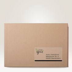 Avery Zweckform transparentne mat etikete J4722-25, 96 x 50.8 mm, za inkjet tiskalnike, A4, prozorne