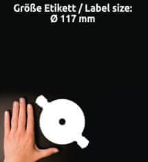 Avery Zweckform etikete za CD L7676-25, premer 117 mm, SuperSize, A4, za tiskanje