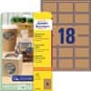Avery Zweckform etikete L7110-25, 62 x 42 mm, naravno rjave, A4, za tiskanje 