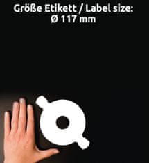 Avery Zweckform etikete za CD L6043-100, premer 117 mm, ClassicSize, A4, za tiskanje