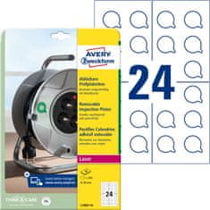 Avery Zweckform kontrolne etikete, L7804-10, okrogle fi 30 mm, odstranljivo lepilo, 240 etiket/zavitek, A4, za tiskanje