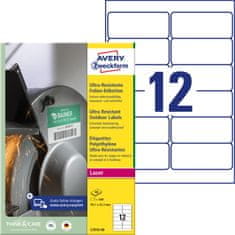 Avery Zweckform izjemno odporne etikete L7913-40, 99.1 x 42.3 mm, bele polietilenske etikete, A4, za tiskanje 