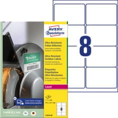 Avery Zweckform izjemno odporne etikete L7914-40, 99.1 x 67.7 mm, bele polietilenske etikete, A4, za tiskanje 