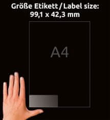 Avery Zweckform transparentne mat etikete L4772-25, 99.1 x 42.3 mm, A4, prozorne
