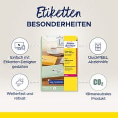 Avery Zweckform transparentne mat etikete L7560-25, 63.5 x 38.1 mm, A4, prozorne