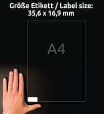 Avery Zweckform mini etikete L7632-25, 35.6 x 16.9 mm, 2000 etiket/zavitek, A4, za tiskalnik