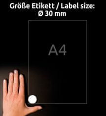 Avery Zweckform kontrolne etikete NoPeel L7802-10, okrogle fi 30 mm, 240 etiket/zavitek, A4, za tiskanje